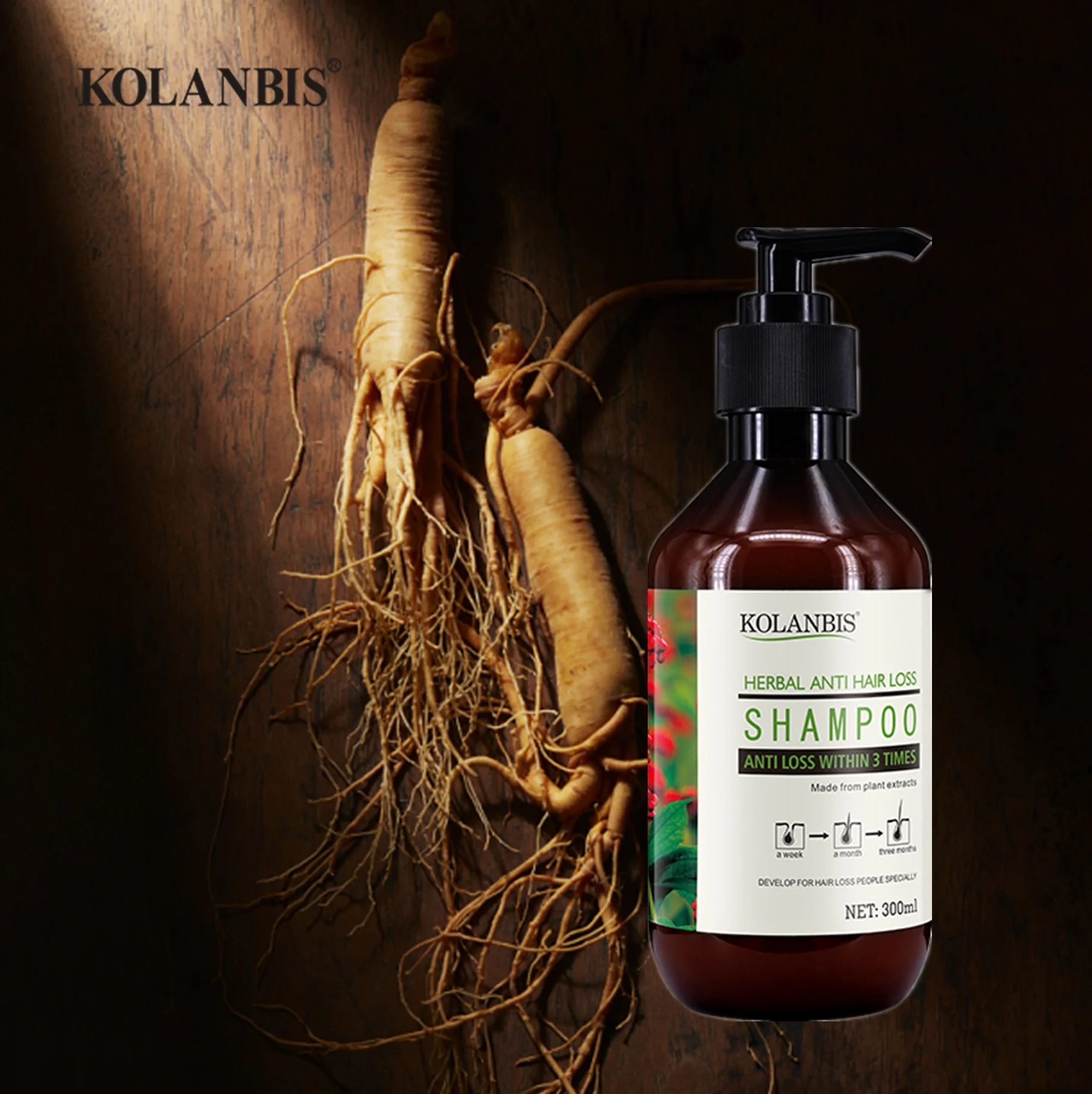KOLANBIS Biotin Shampoo Strengthen Hair Follicles Hair Care Line Treatment Hair Growth