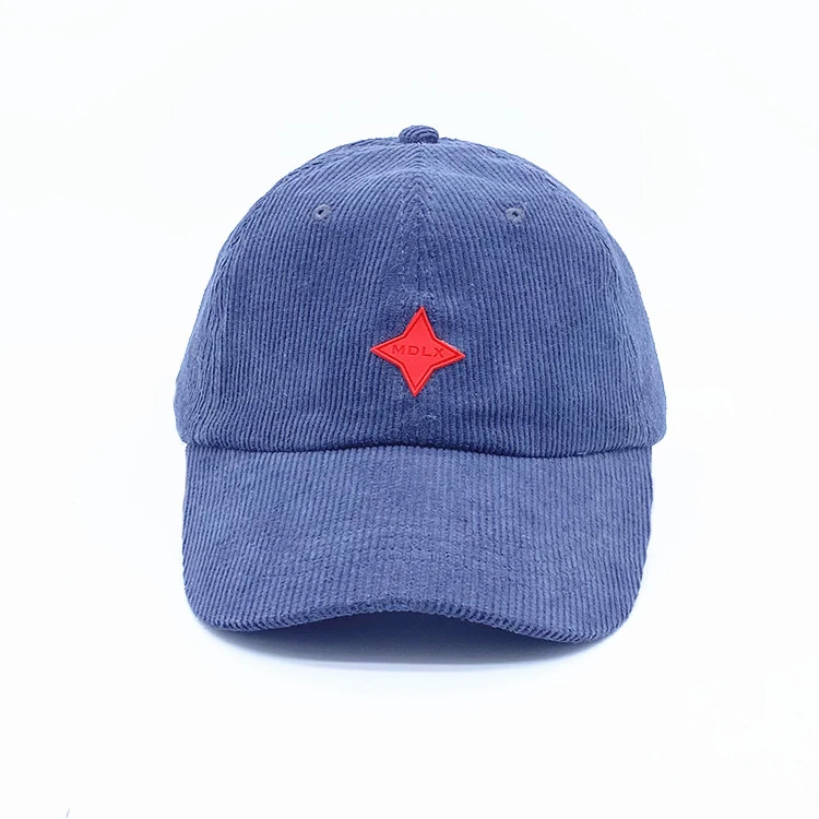 OEM&ODM Corduroy 6 Panel Winter Autumn Adjustable Label Patch Embroidery Wholesale Custom Corduroy Baseball Cap Hats