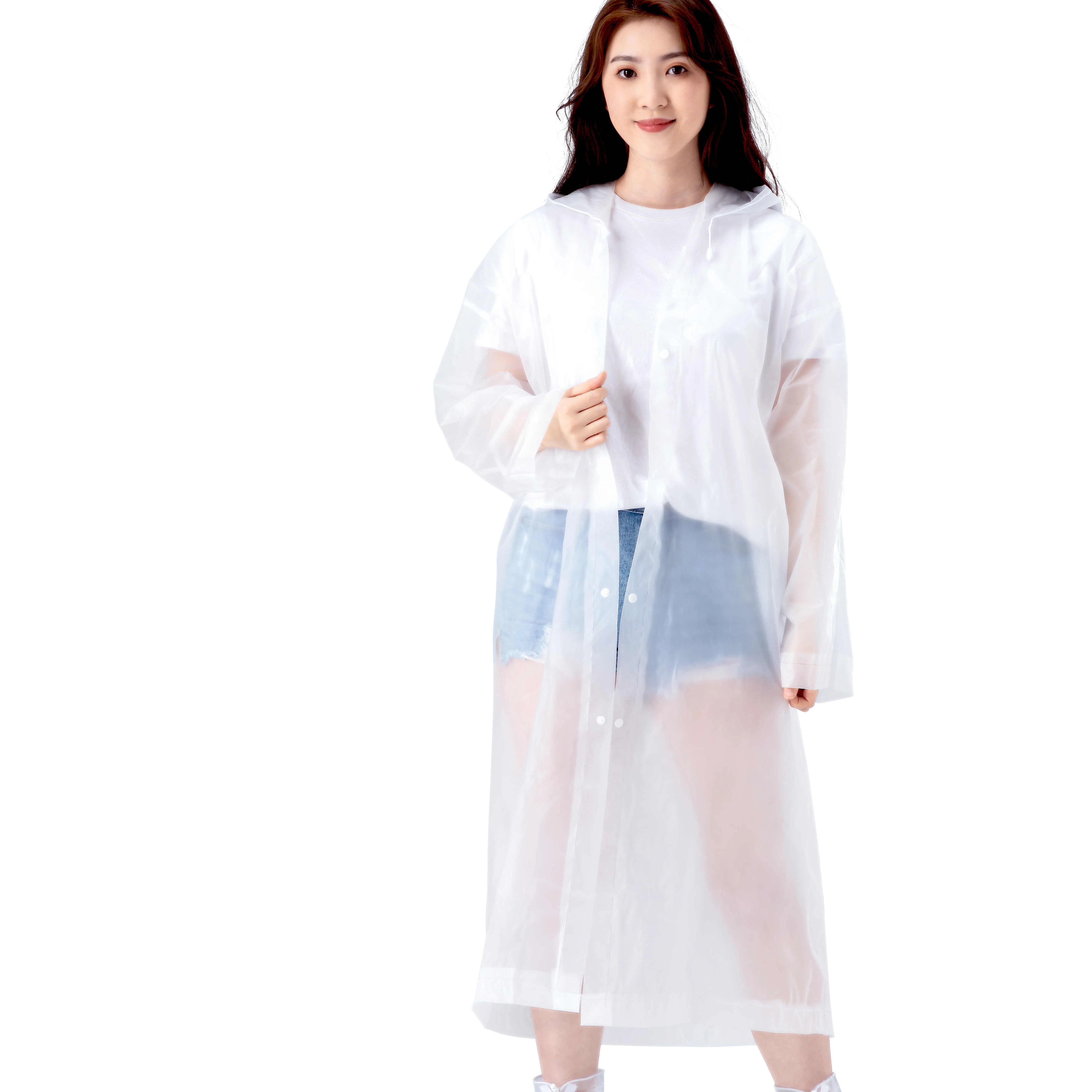 raincoat women PE raincoat men and women convenient waterproof rain coat in high quality for adult and children