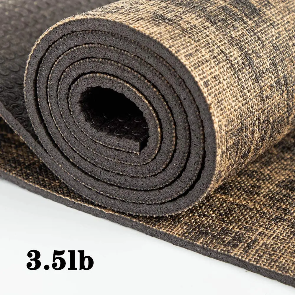 
ECO Friendly Hot Selling Fitness Natural Jute Yoga Mat PVC Yoga Mat for Yoga 