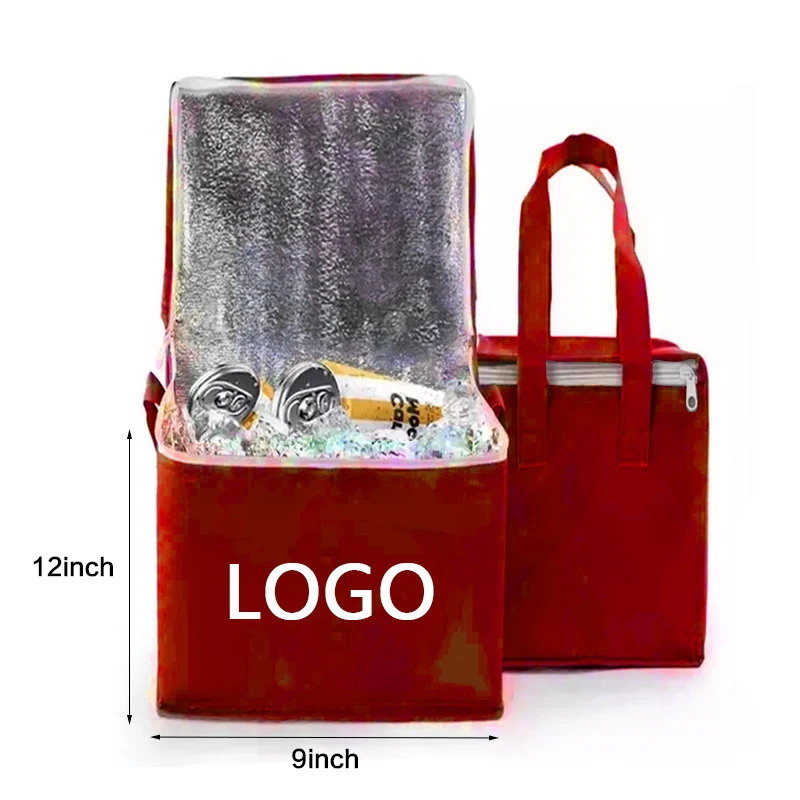 Waterproof non-woven coolers and insulated bag custom logo thermal insulation fabric for cooler bags