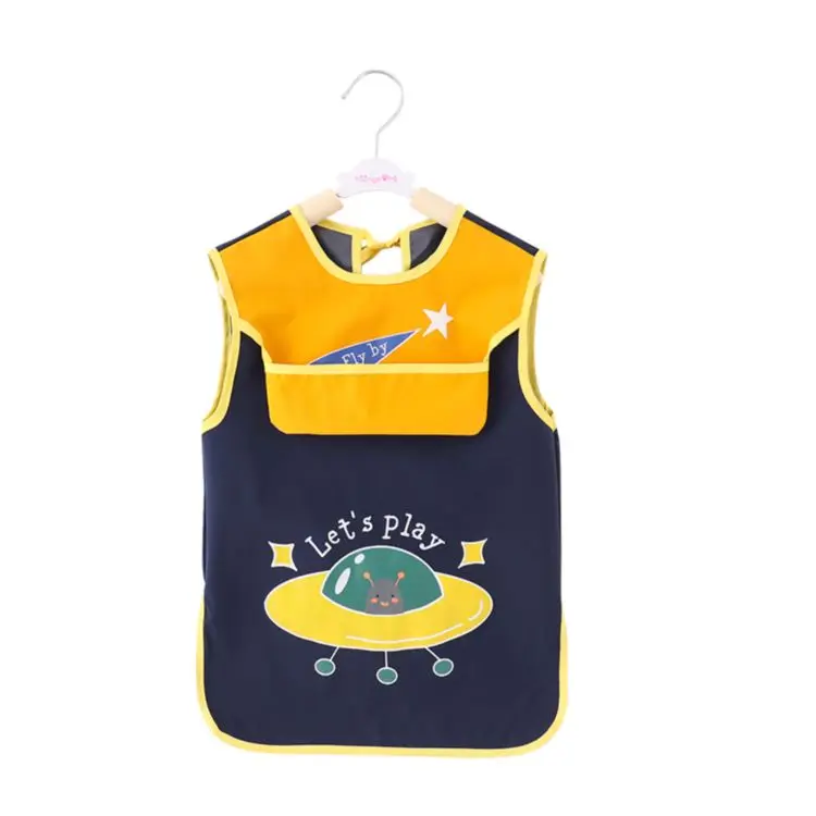 
Designer Inspired Clothing Kids Painting Apron Water Resistant Bibs Baby Kids Apron For Painting 
