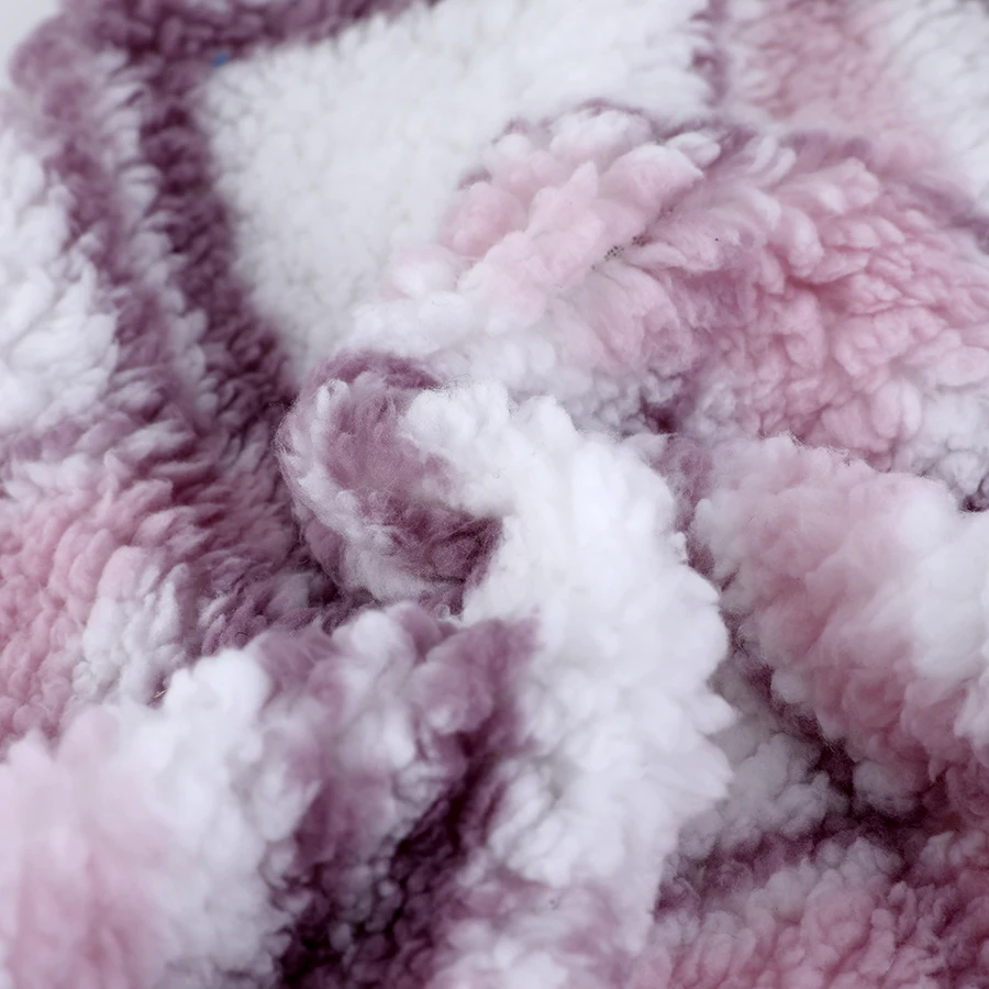 wholesale hot selling Recycled windproof tartan design fleece sherpa fleece fabric 100% polyester fabric for coat