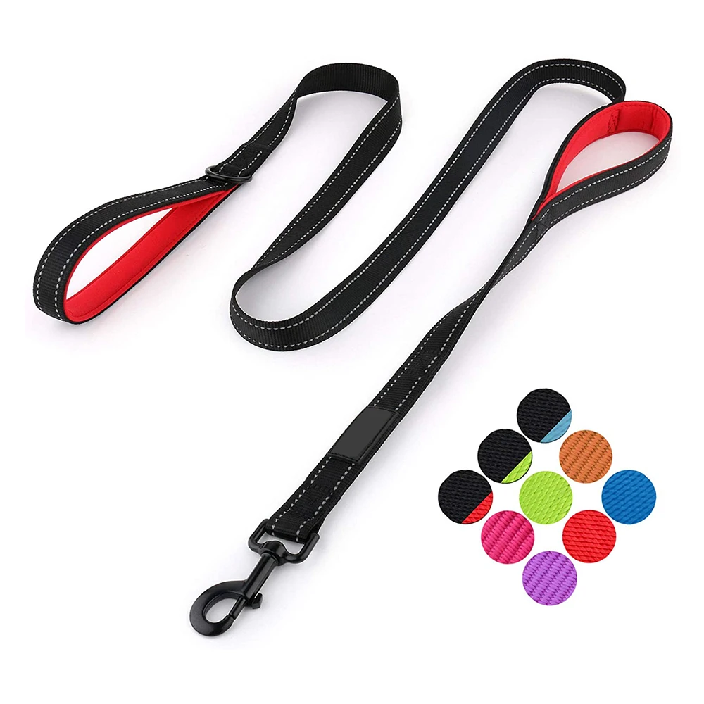 
Innovative Design Soft Neoprene Handles Control Pet Walking Dual Handle Dog Leash, 6 foot Dog Lead/ 