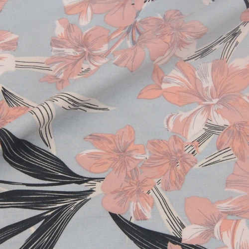 Shaoxing Rayon Viscose Fabric printed cutout prints Rayon Fabric Rrayon108gsm Flower Fabric