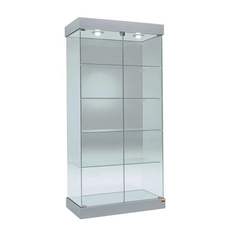Retail Store Glass Shelf Cosmetic Showcase Display Cabinet Glass Display Showcase