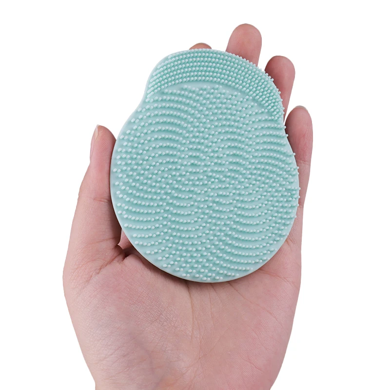 Custom Logo All-silicone Facial Brush Patented Face Wash Brush Eco-friendly Silicone Face Scrubber for Gourd Shape