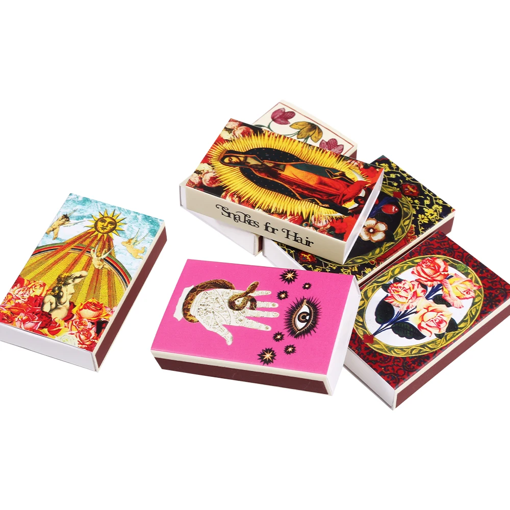 Customizable 2024 two piece matching set packaging box match sticks for candles