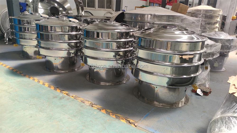 Soybean Rice Sieving Machine Rotary Vibrating Screen Powder Sift Machine