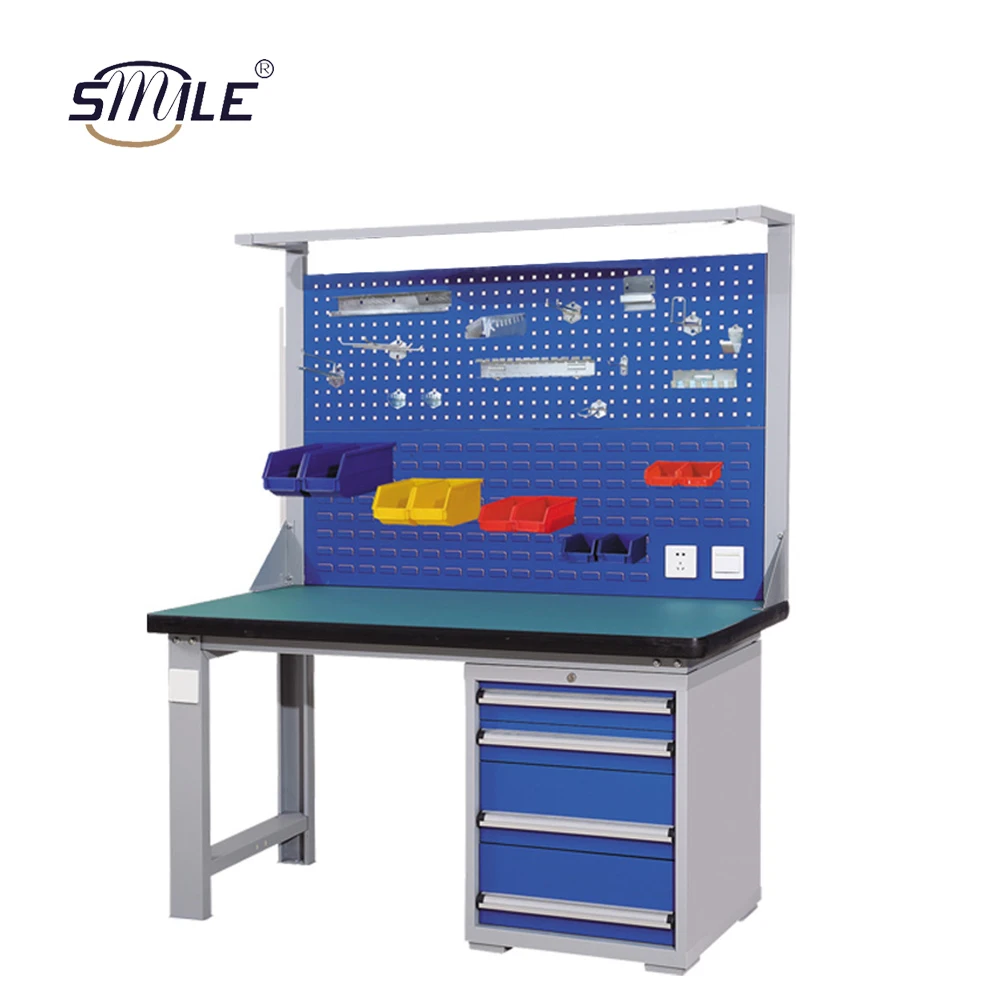 CHNSMILE custom sheet metal fabrication metal garage combination tool tables assemble heavy duty workbench for workshop