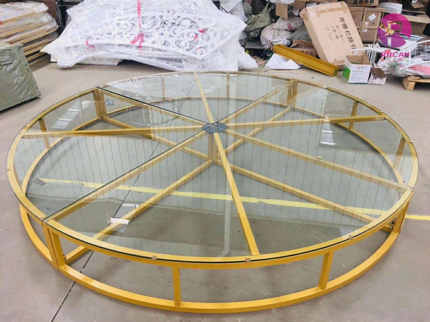 Round Three Layers  led dancing floor  wedding stage decoration stage platform Frame Truss System Concert