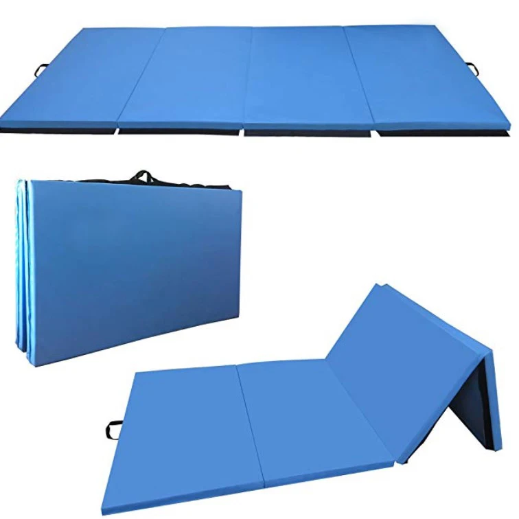 Спортивные складные коврики для боевых искусств с крюком и петлей трехслойный Коврик упражнений гимнастический