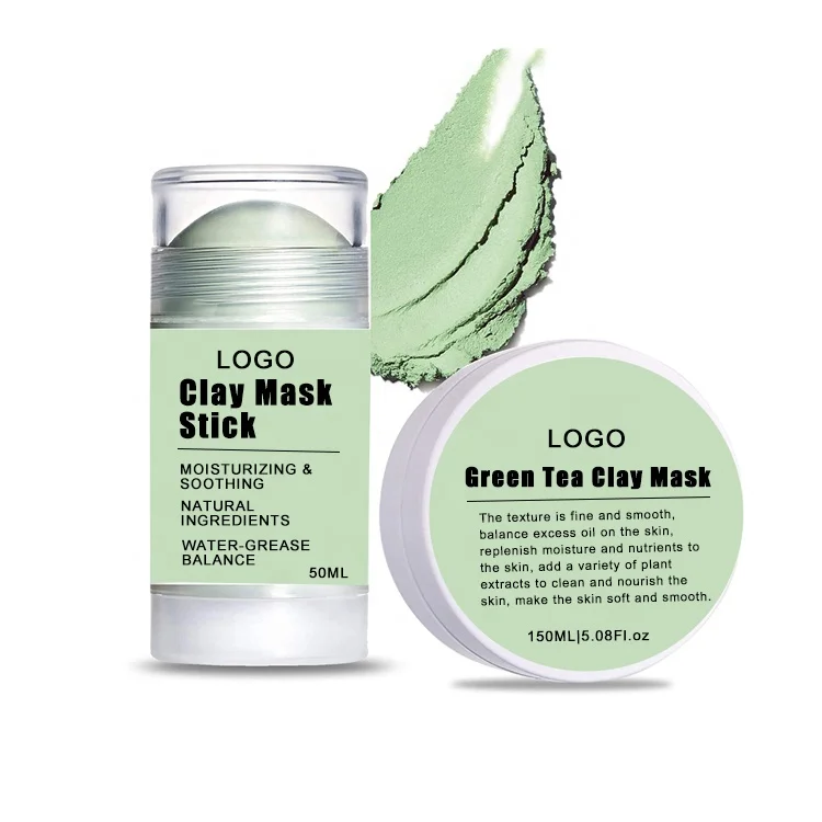 Private Label Facemask Acne Pimple Remover Bentonite Whitening Mud Musk Brightening Organic Detox Face Turmeric Clay Mask Stick