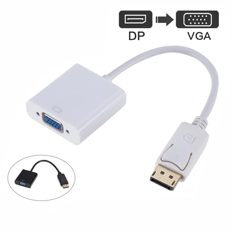 Factory Price Hot Sale 13cm Displayport To VGA Adapter Male to Female DP to VGA Converter for Projector TV Player support 1080P