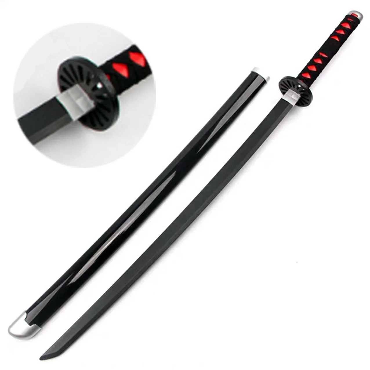 104cm Demon Slayer Sword Katana de Kimetsu No Yaiba Toy Sword Anime Party Cosplay Props Inosuke Zenitsu Tanjiro Wooden Katanas