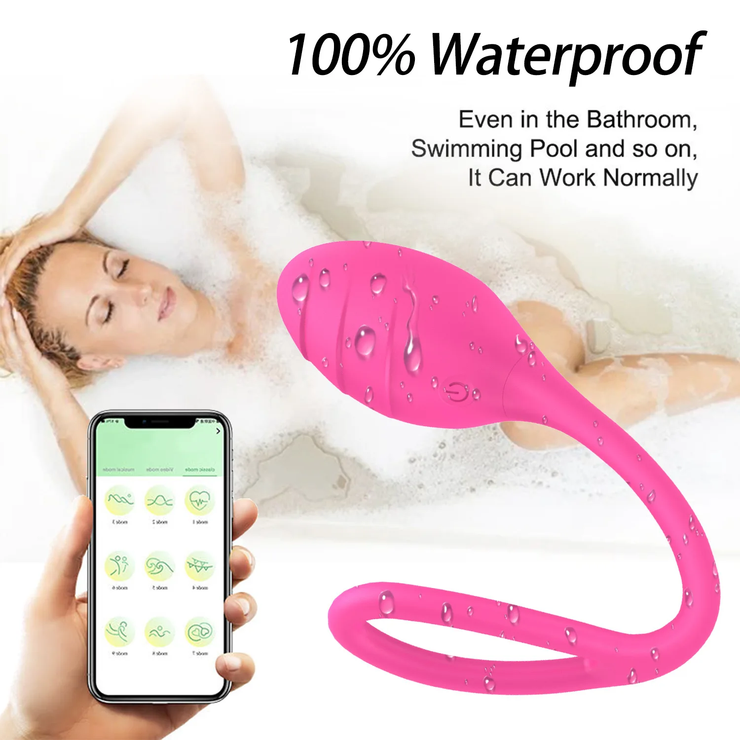 Remote Silicone Egg Vibrator Blue tooth Stimulator 10 Vibration Modes G-spot Massager For Couples