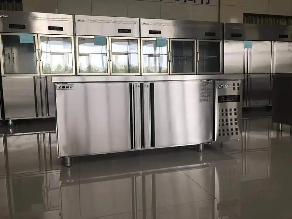 Хит продаж ресторанная пекарня столешница холодильник двухдверная морозильная камера