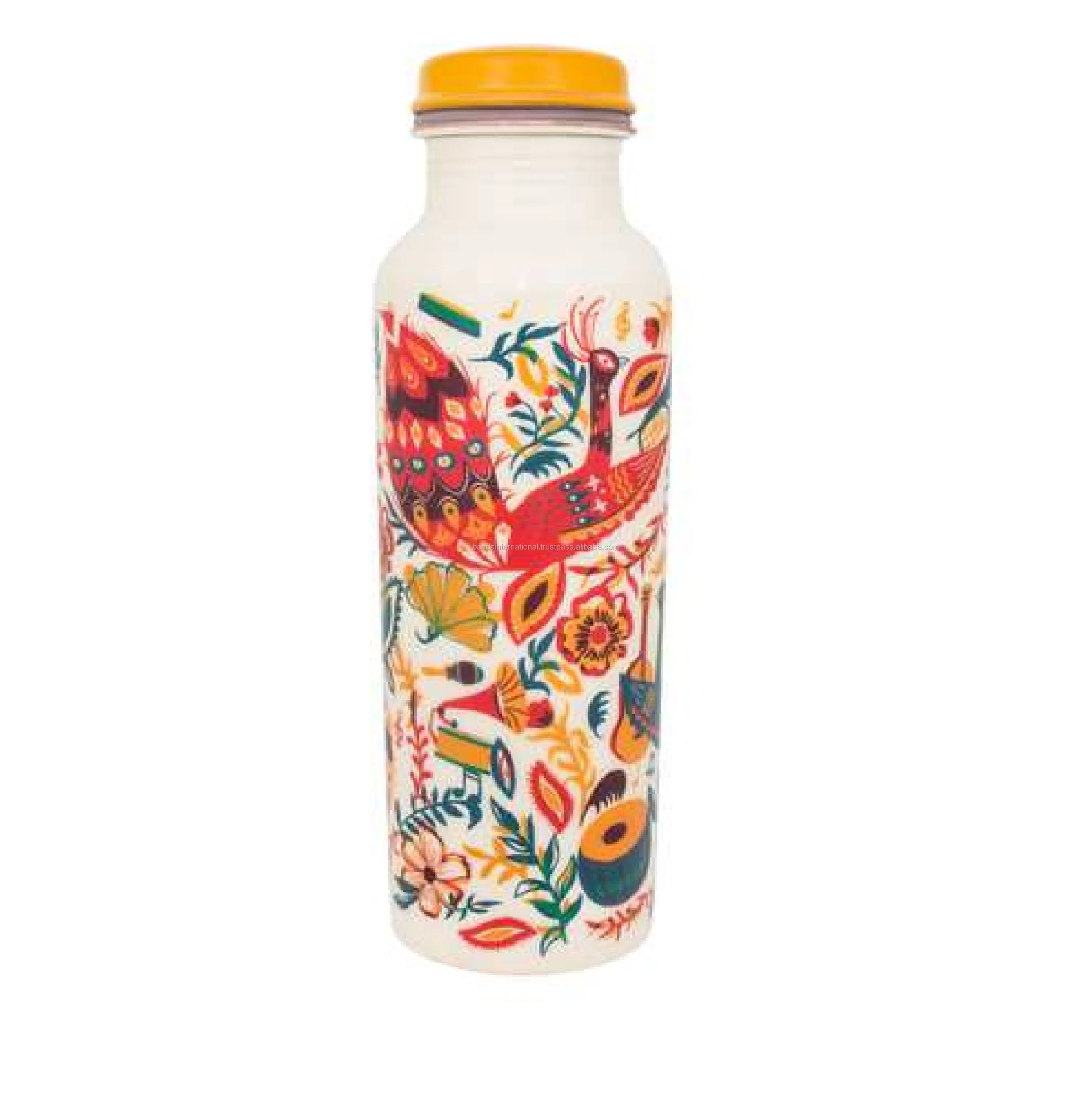 Exporter Of Copper Metal Water High Quality Pure Copper Printed Water Bottle Made In India