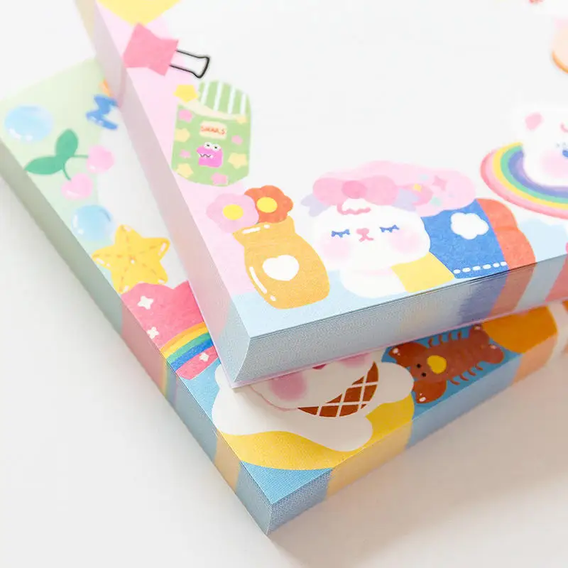 Promotion Custom Note Stationary Sticky Notes Adhesive Memo Pad with Printing Company Logo