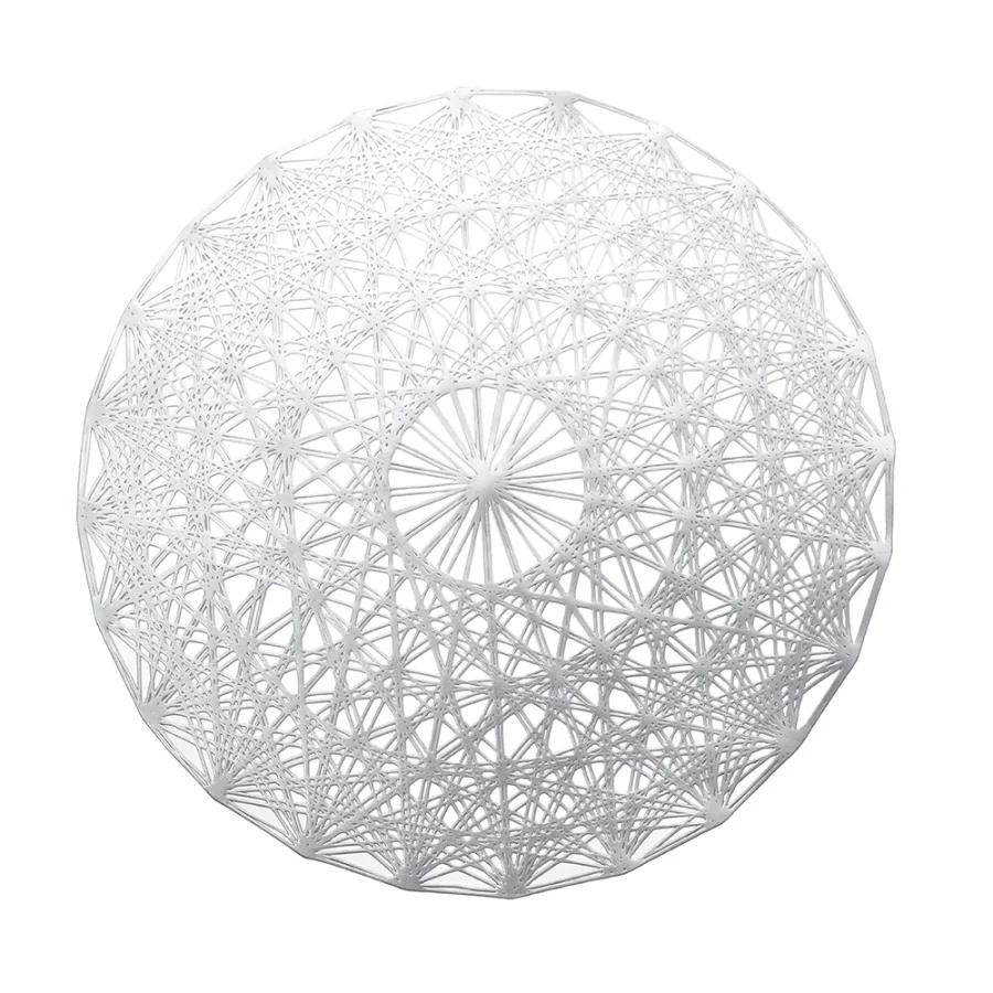 New Products Chian Made Gold and Silver Metallic Pvc Placemats