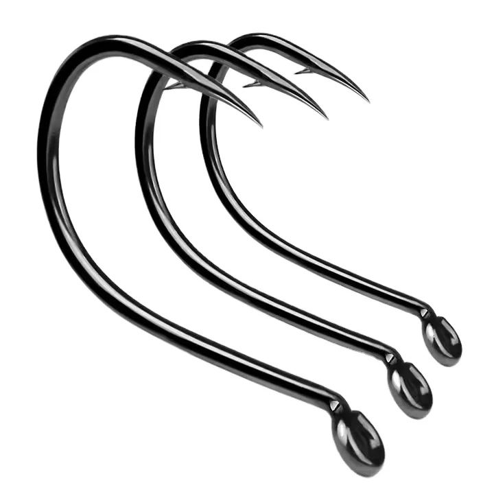 Newbility Factory Price High Carbon Steel Seal Hook for Sea Fishing 1/0# to 5/0# Crooked Beak Bulk Single