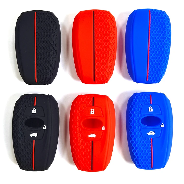 4 Buttons Remote Smart Key Chain Cover Fob silicone Case Keyless Entry Protector Jacket for subaru BRz WRX