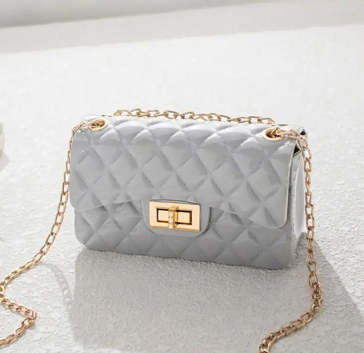 
Summer Beach Fashion Girls Charm Mini Bag PU Leather Jelly Colorful Graffiti Purse Handbag 