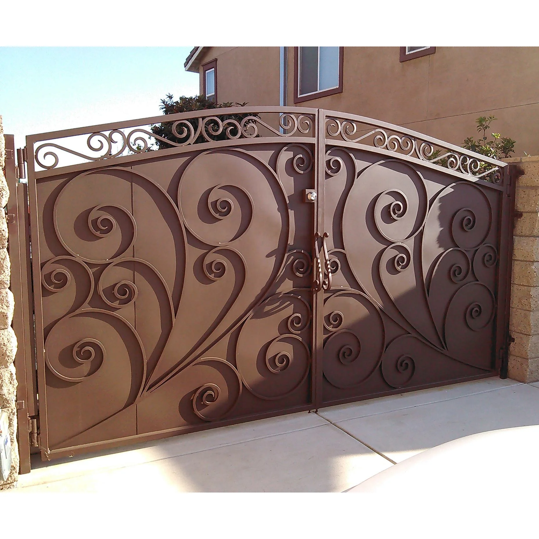 European style modern house grill designs front door wrought iron main gate for garden
