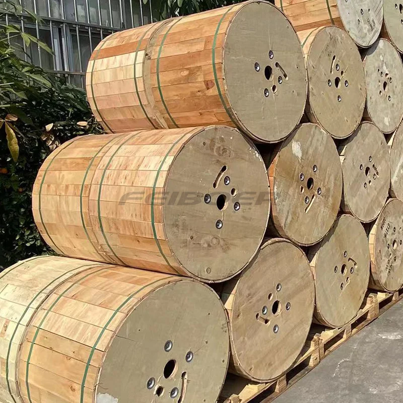 Factory Price Figure 8 Aerial SM OS1 OS2 Single-Armored Single-Jacket 96 48 32 24 12 core fiber optical cable By FEIBOER