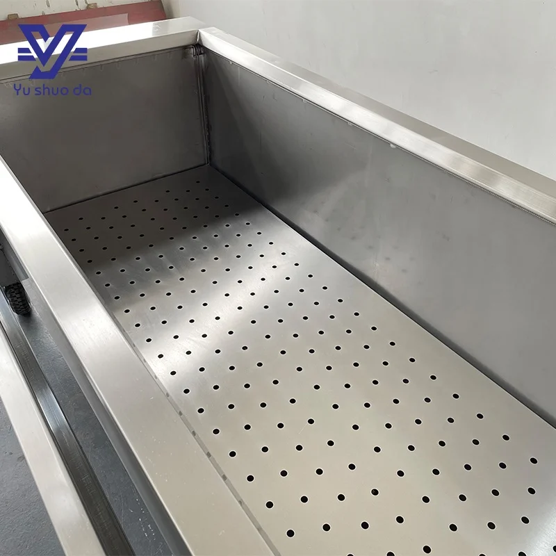 High quality stainless steel 304 hospital use equipment dissecting lifting table with folding cover