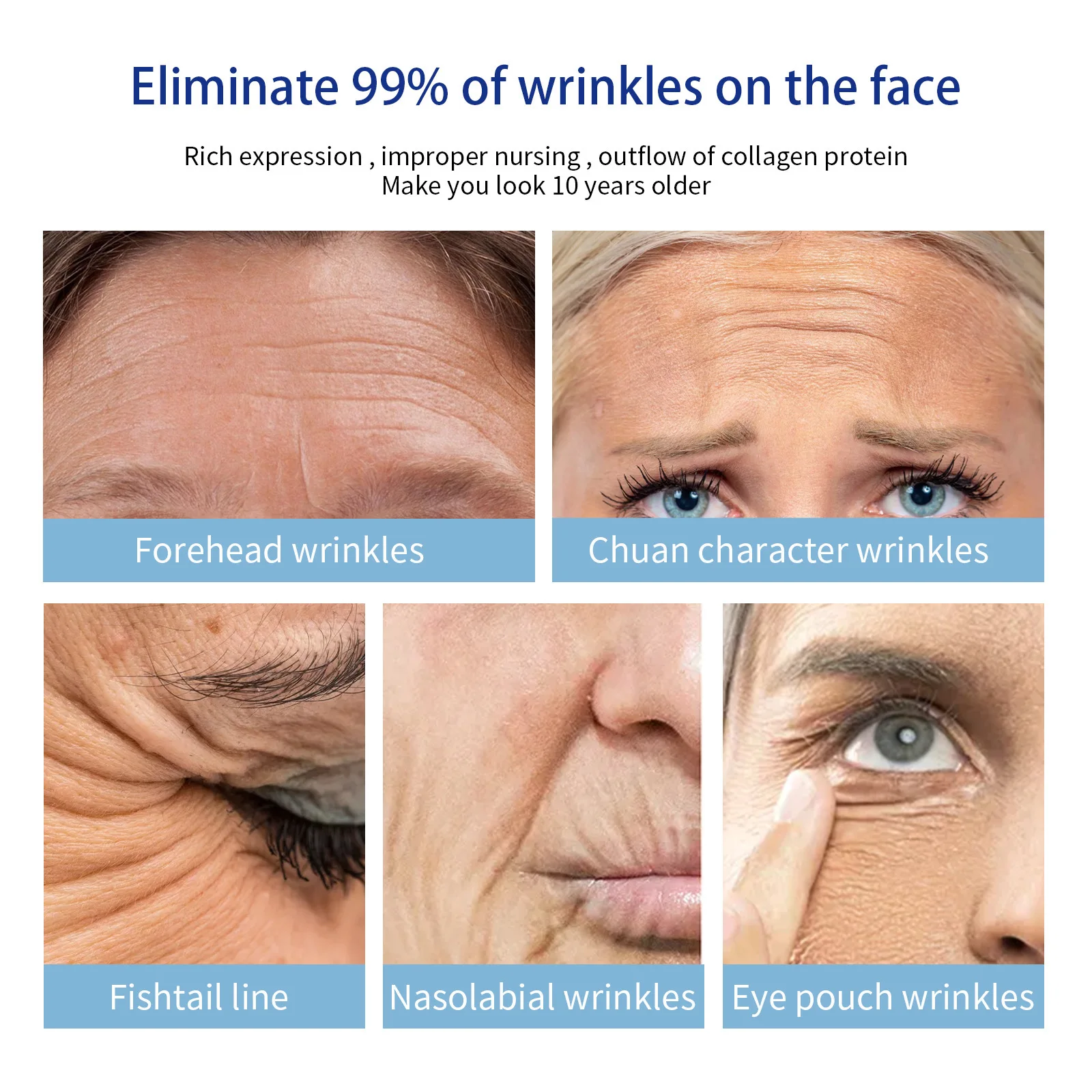 EELHOE 30ml Anti Aging Serum Reduce Fine Lines Wrinkles Boost Skin Collagen BotoxStock Solution Facial Serum
