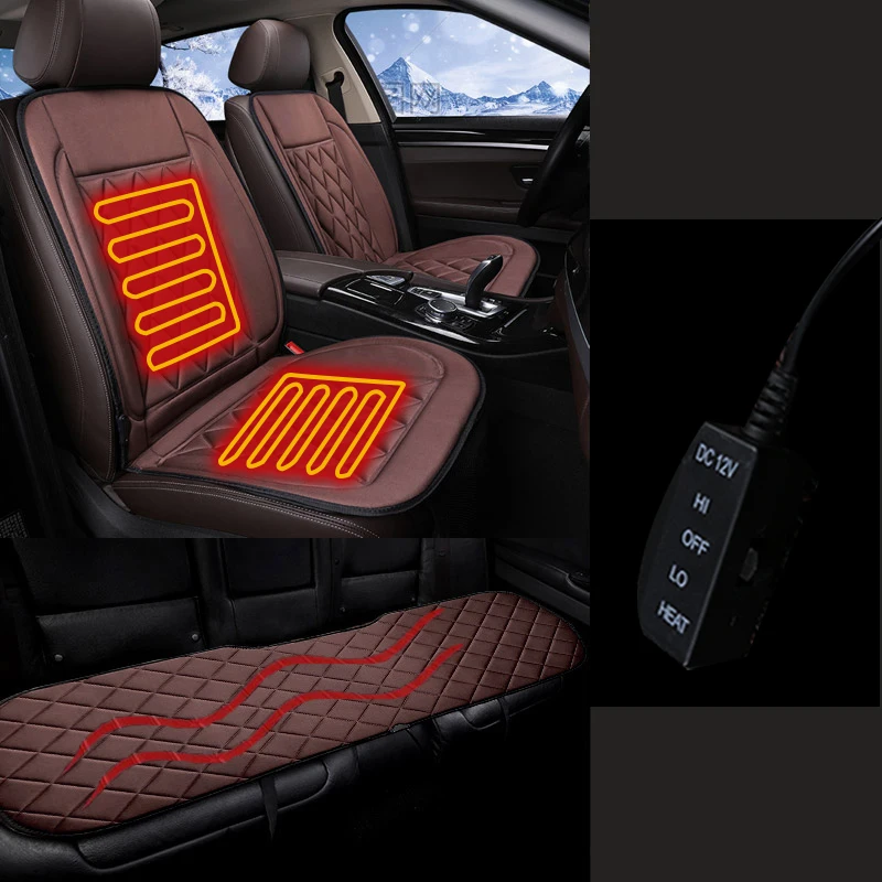 Универсальная зимняя подушка для сиденья с подогревом, Автомобильная подушка с подогревом для заднего сиденья