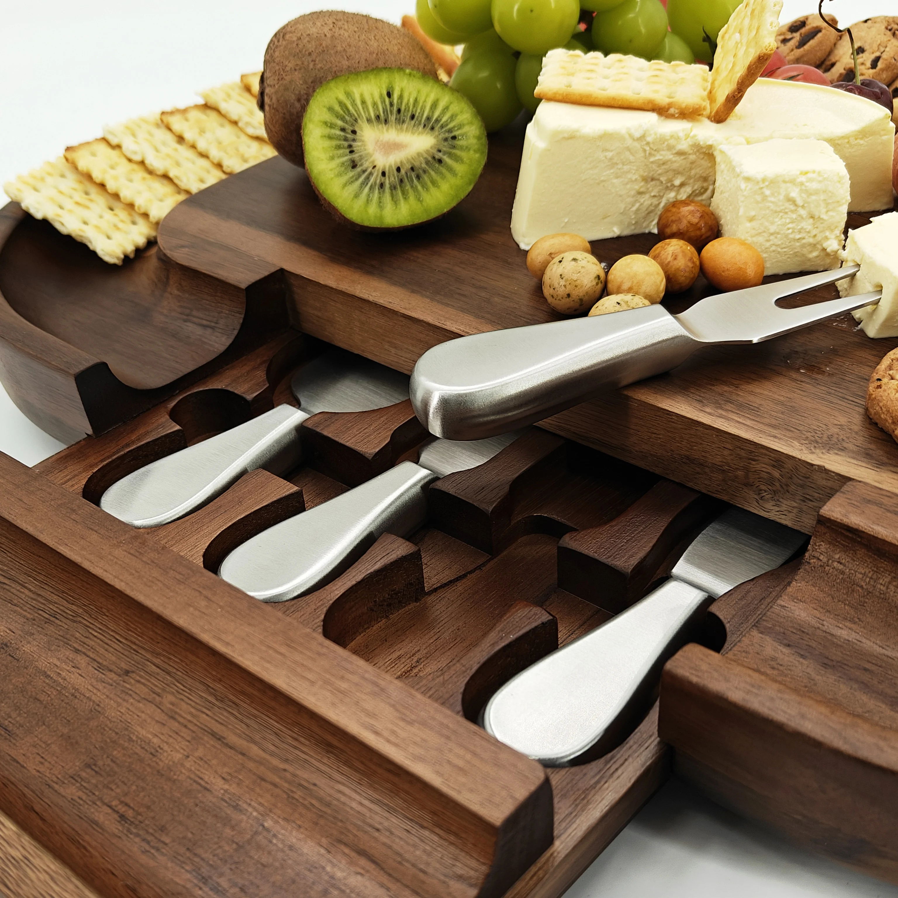 Custom Charcuterie Board Wooden Cheese Plate Tabla De Quesos Acacia Wood Cheese Board For Kitchen