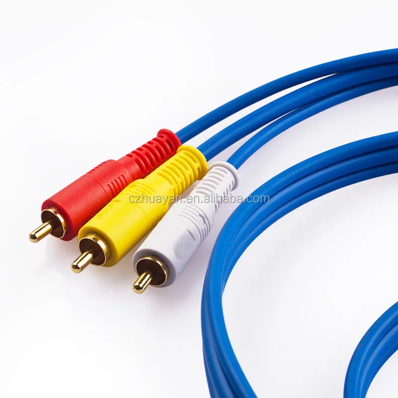 Хорошее качество RCA кабель с тремя цветами разъем