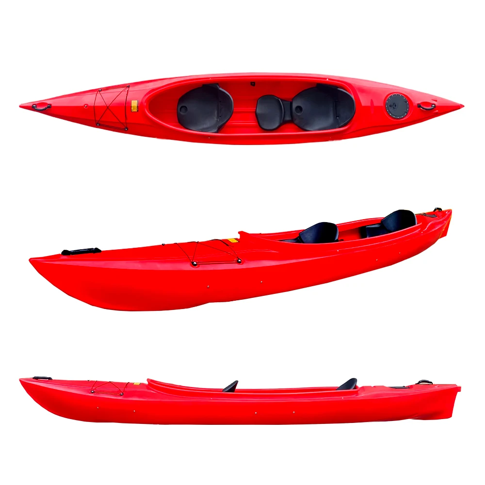 Stable open cockpit family recreational kayak canoe sit in touring tandem kayak for 2