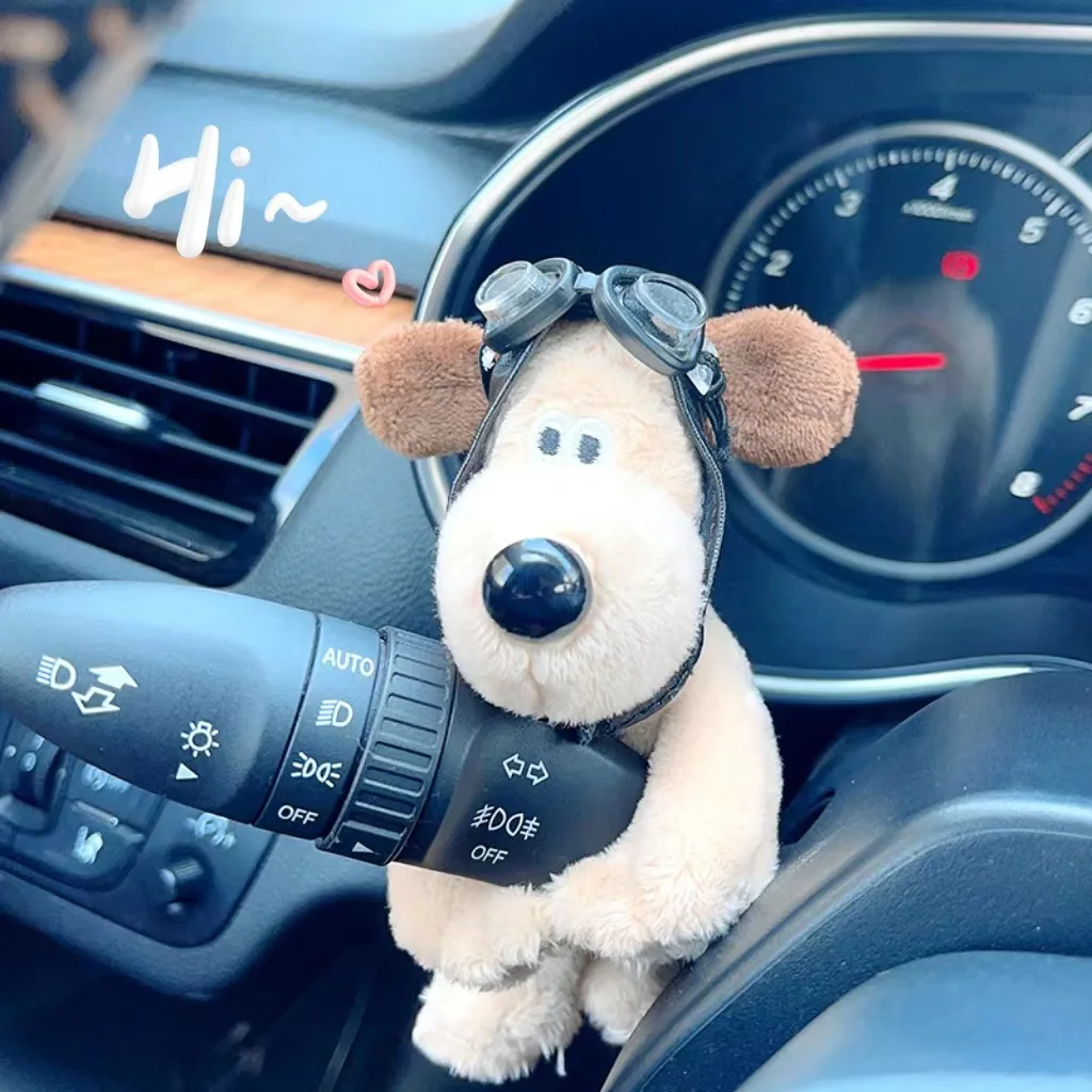 2024 Hot Sale Cute Bowknot Dog Car Wiper Toy Colorful Creative Gift Car Interior Decoration Accessory