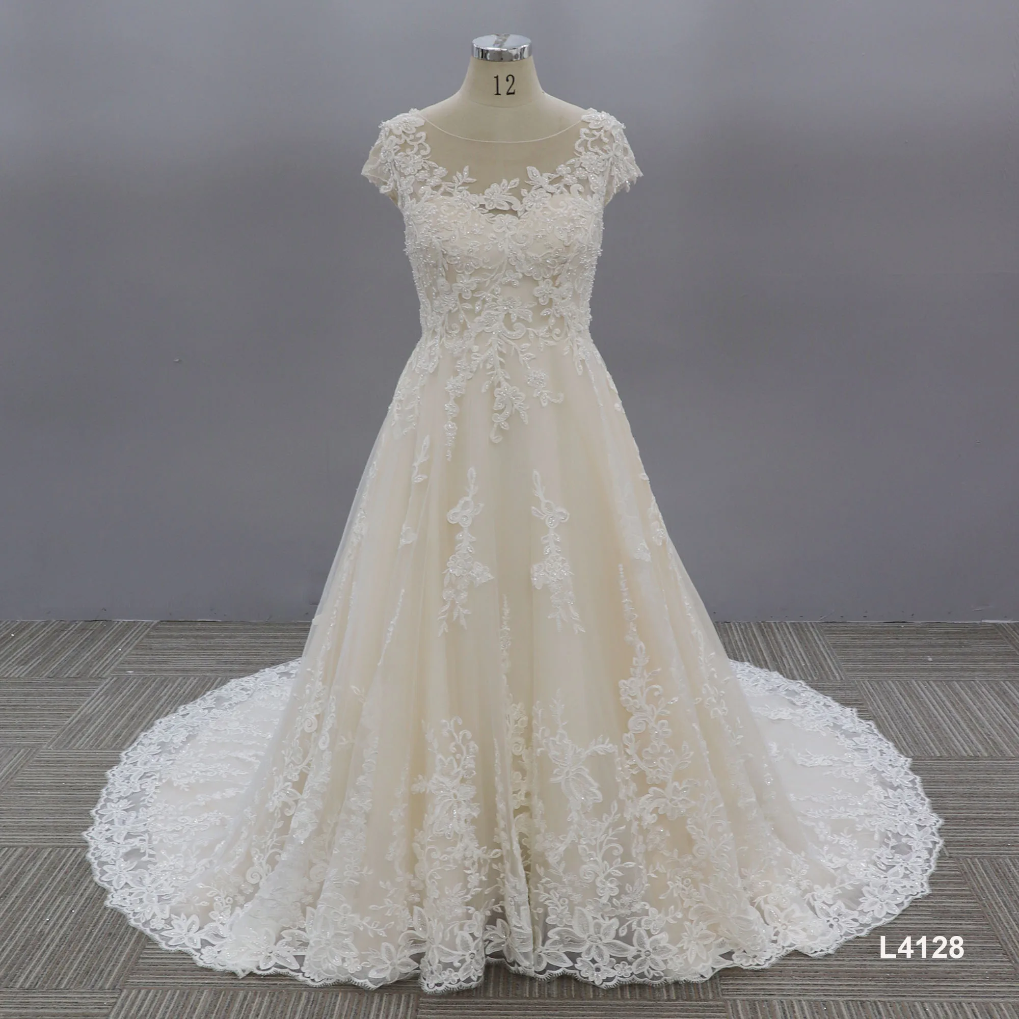 Аппликация из бисера Moiselle Vestido de boda casamento Дамы цвета слоновой кости плюс размер белое свадебное платье для невесты