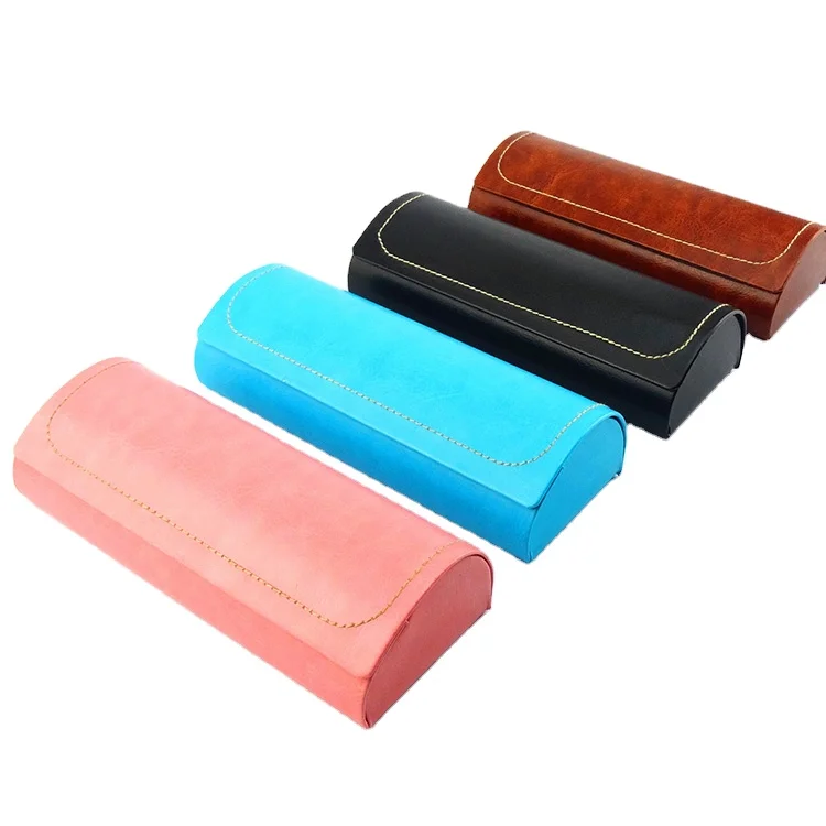 
Wholesale Kids Student Leather Hard Eyeglasses Case Custom Logo Simple Handmade Glasses Packaging Box 