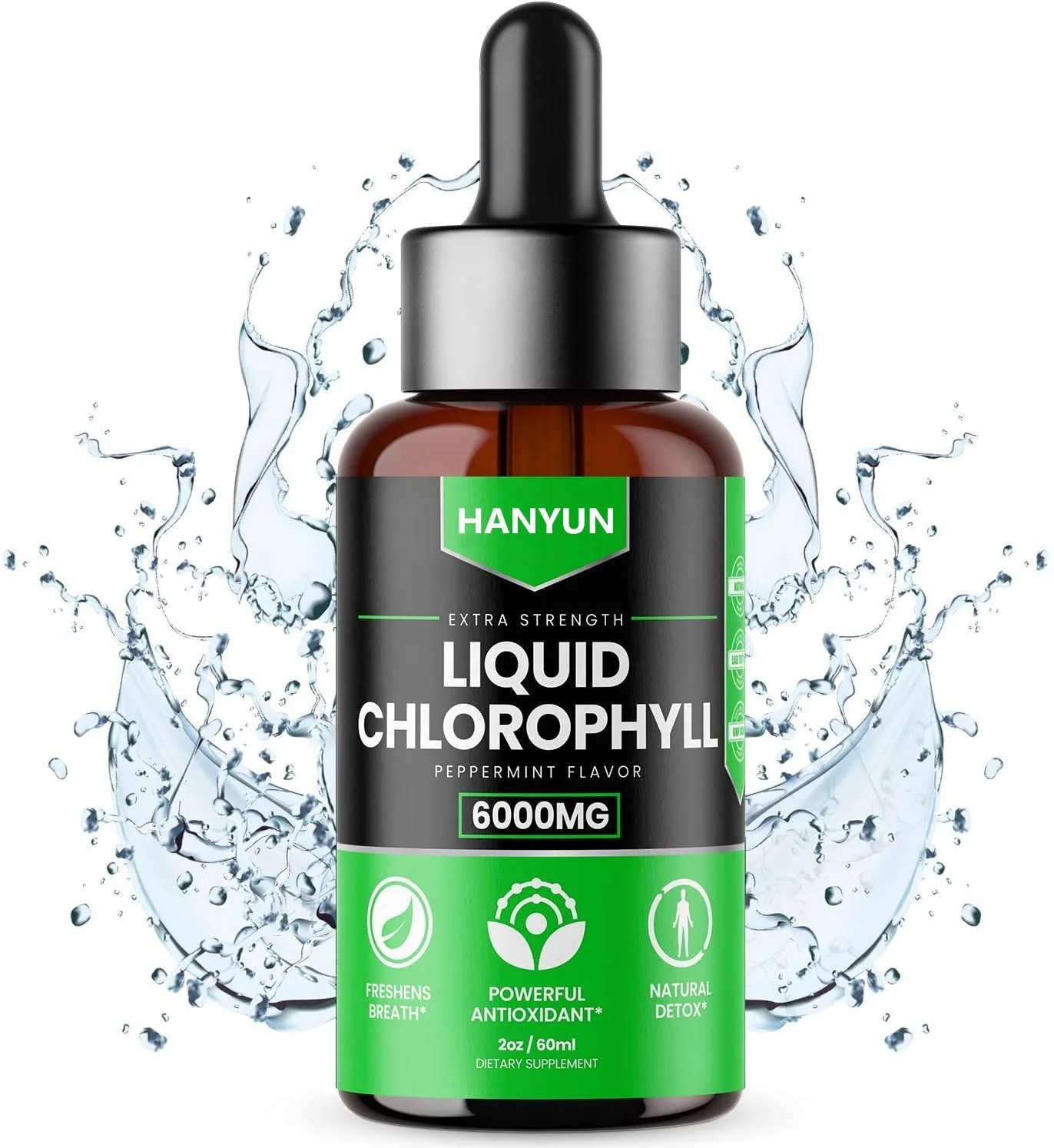 Hot sell (2oz) Liquid Drops Best Herbal Supplements Drink Concentrate Liquid Drips Chlorophyll Drops for Water