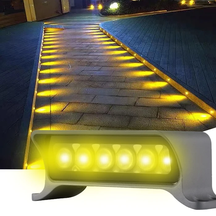 Outdoor 3W LED Embedded Wall Lamps Waterproof Outside Night Footlight Bottom Box Stairway Balcony Garden Porch  Step lamp