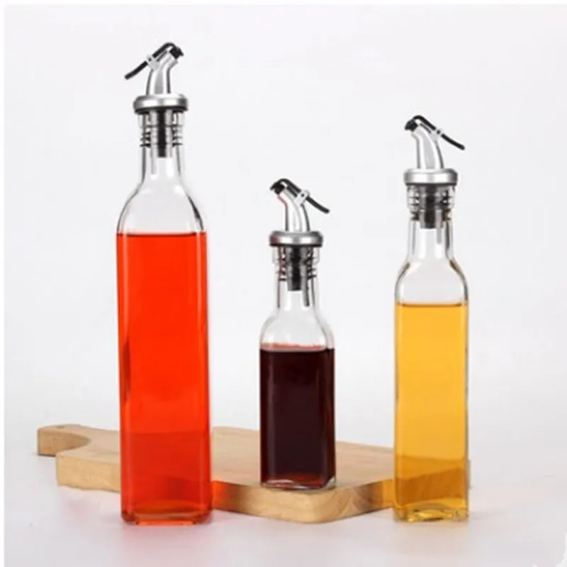 MH743 Olive reusable oil glass bottle transparent sesame oil sauce vinegar cooking wine bottle sesame oil bottle 250ML 500ML