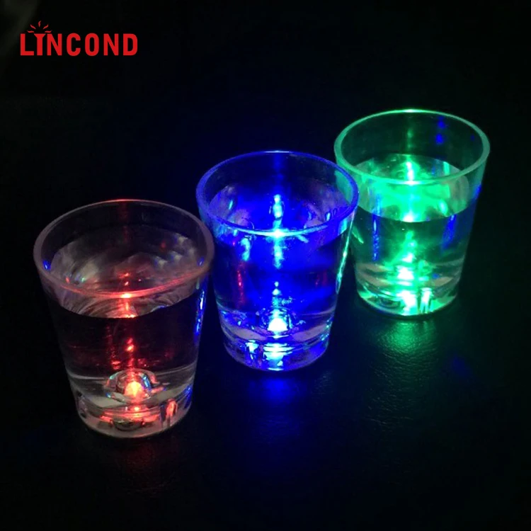 Lincond Customized Logo Led Flashing Cup, Light Up Glowing Led Plastic Cup for Bar Accessories And Party