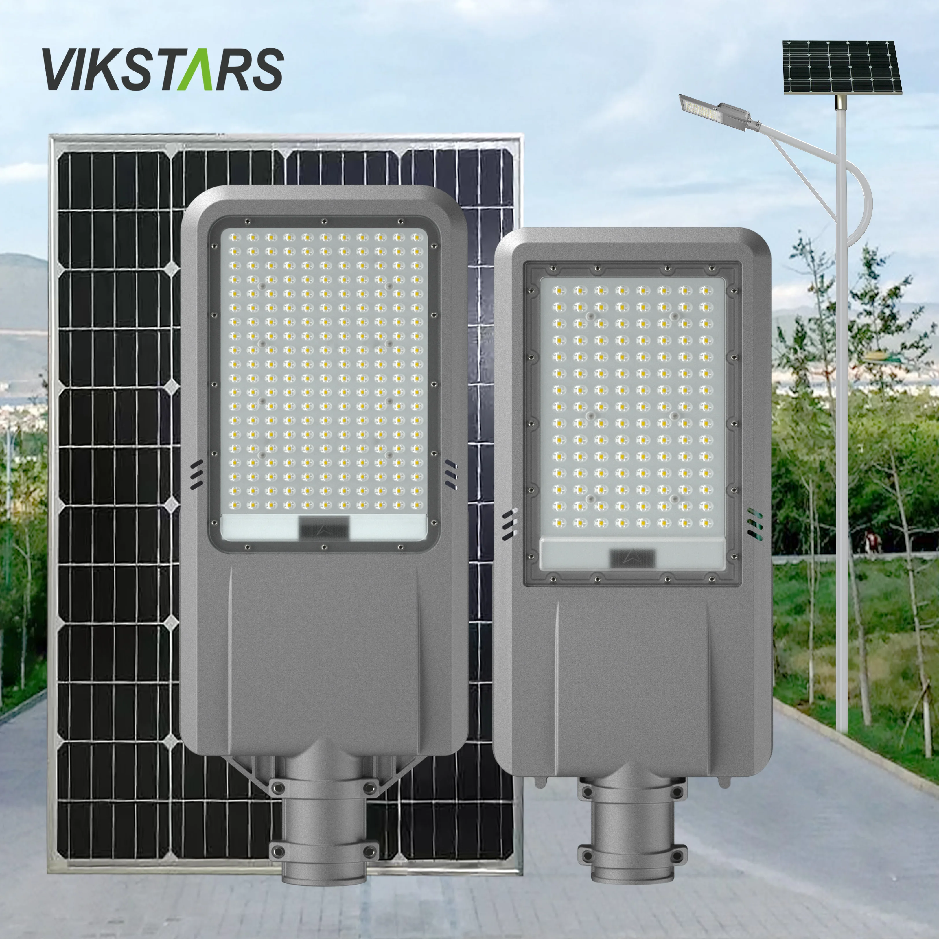 1000w 1500w Solar Powered Street Lights Public Lighting Luminaires 10m Height Installation For Rural Countryside