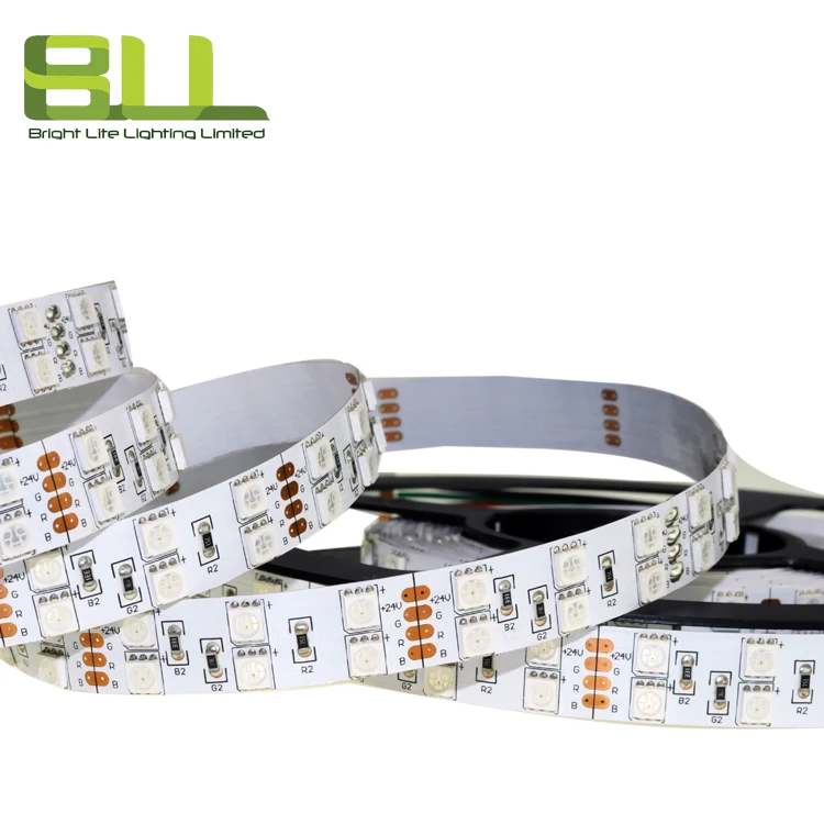 RGB  Double row Smd 5050RGB Led Strip Light 120leds 24V LED Flexible Strip Light tape