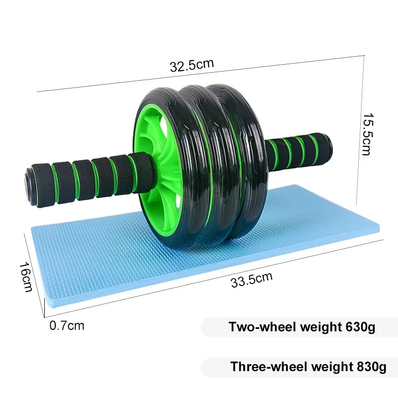 Abdominal Wheel Exercise Fitness Ab Wheels Double/Triple Roller Training Equipment Home Workout Fitness Gym Muscle Training