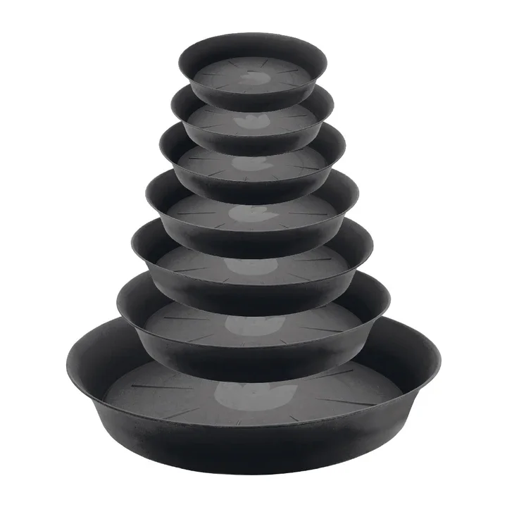 Factory Price Various Sizes Durable Round Black Plastic Flower Pot hydroponic Round Flower Tray Plant Pot Saucers for Indoor Flo