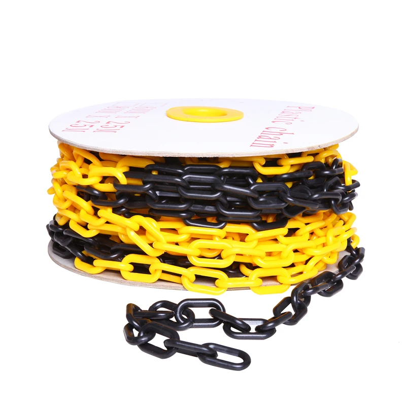 PE material 8mm colorful highway plastic caution chain for post