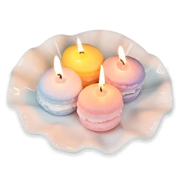 DGC Wholesale Diy handmade Macaron Shaped Candle Fragrance Cute Home Decoration Gifts Funny Message Scented Candle Manufacturers