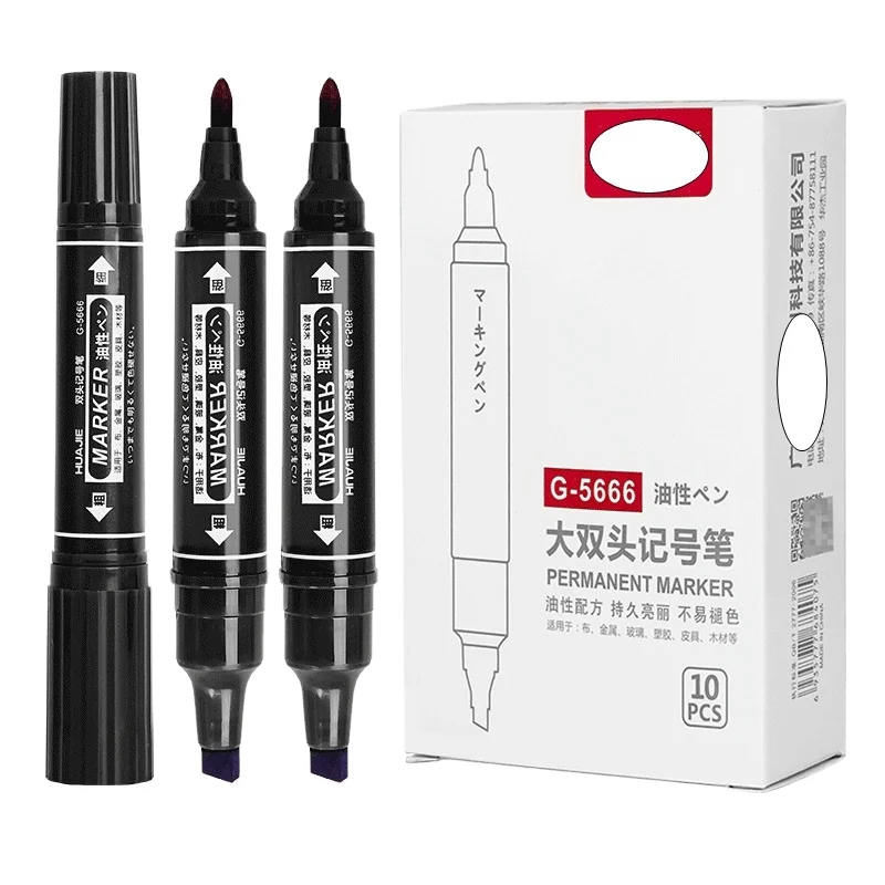 Manufacturers wholesale quick drying large double head marker oily shipping marks large capacity marker waterproof big head pen