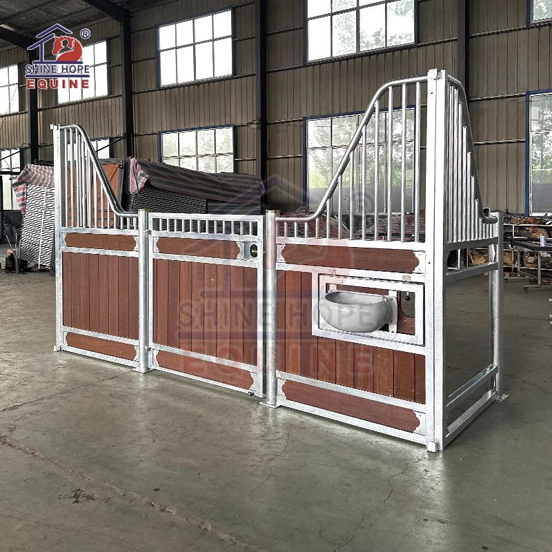 HDG Anti Cribbing Design Horse Front panel horse stable equipment with strong barn door grills